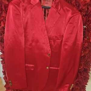 Patron Cito NWOT Men's Vibrant Shiny Red Men's Quality Blazer Size Large